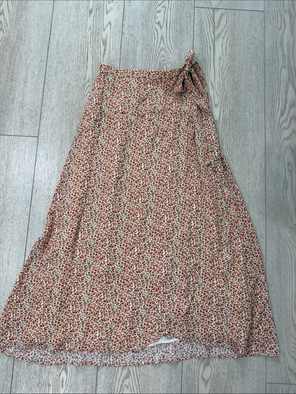 Trovata Cream Maxi Skirt with Rust Floral